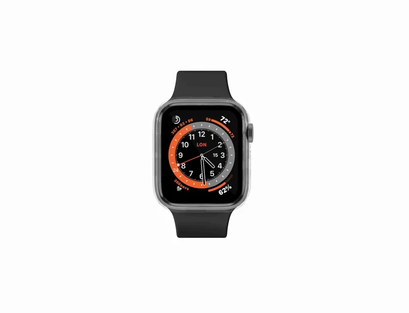 FIXED PURE Beskyttelsesetui og glas til Apple Watch 44mm - 8012261