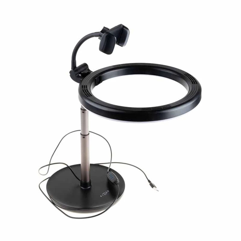 FIXED LED Ring Desktop Tripod Telefonholder Sort - 8012895