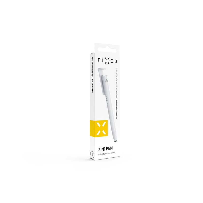 FIXED 3in1 Stylus Pen-Classic med Stativ funktion Hvid - 8012926