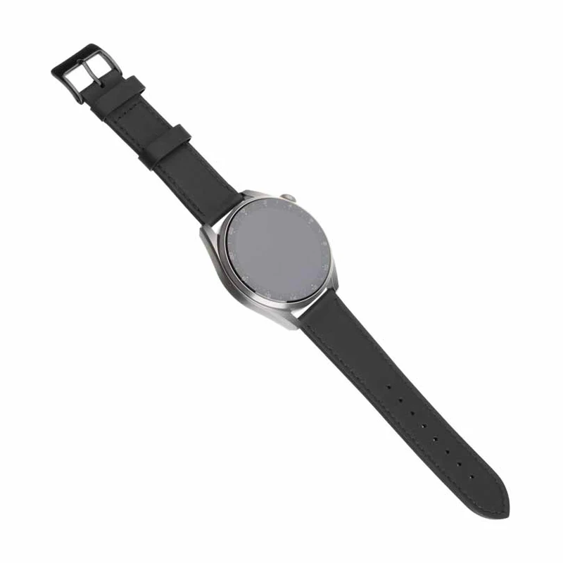 FIXED Äkta läderrem til Smartwatch Universal 22 mm Sort - 8013198