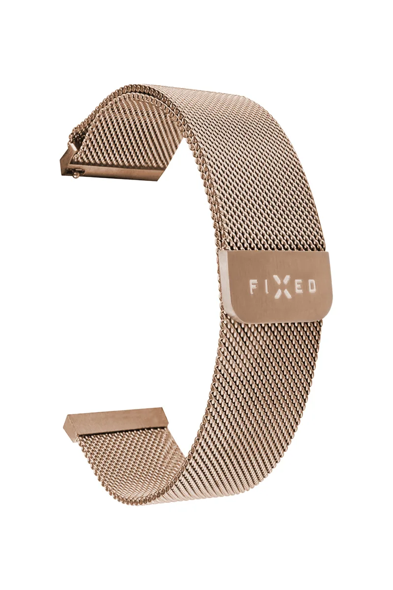FIXED Mesh metal rem til Smartwatch Univ. 22mm Rose Guld - 8013343