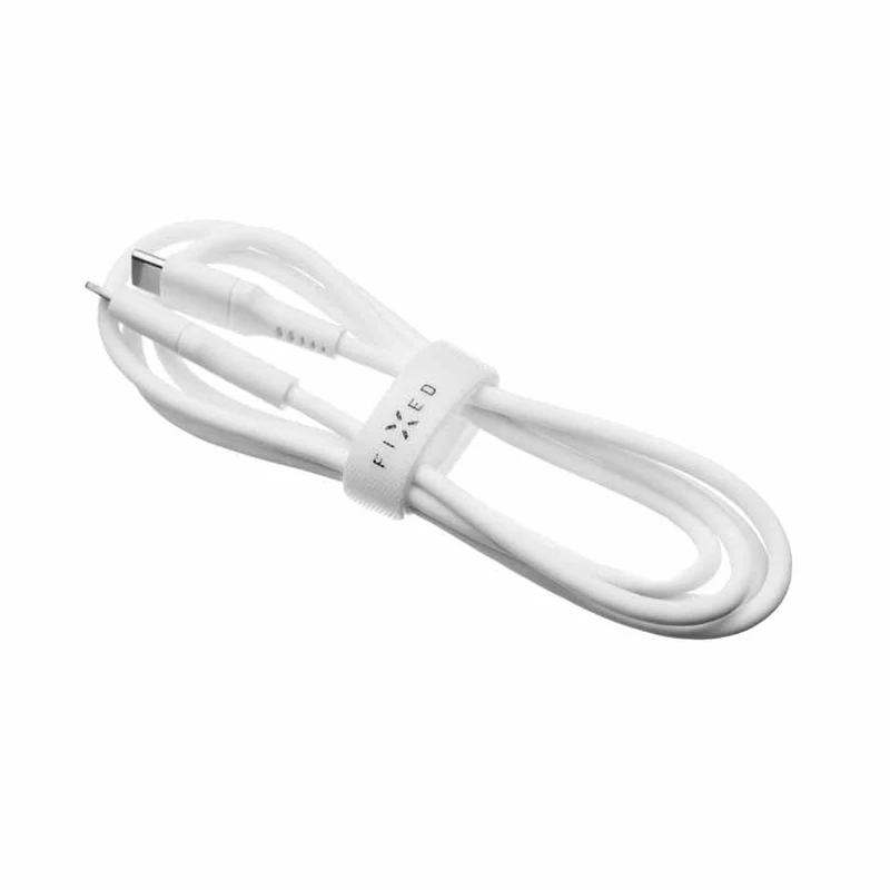 FIXED LIQUID silikone kabel 60W USB-C/C 1.2m Hvid - 8014728