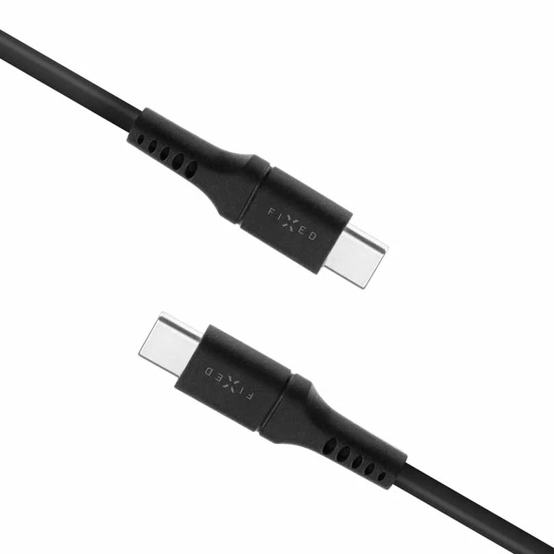 FIXED LIQUID silikone kabel 60W USB-C/C 2m Sort - 8014729