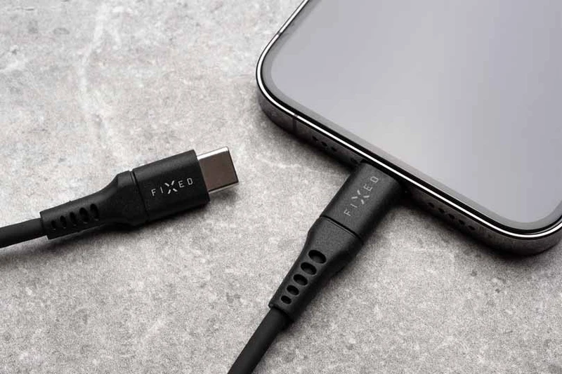 FIXED LIQUID silikone kabel USB-C/Lightning 1.2m Sort - 8014733