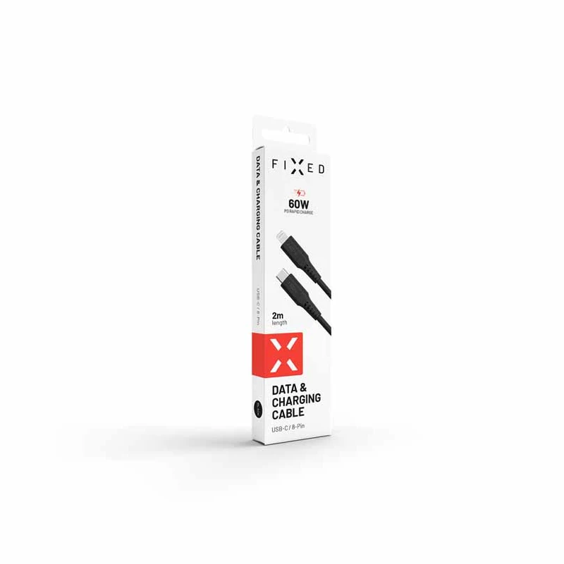 FIXED LIQUID silikone kabel USB-C/Lightning 2m Sort - 8014735