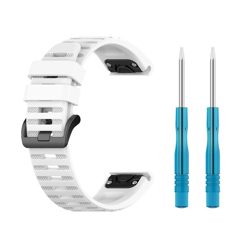 FIXED Silikone rem til Garmin QuickFit 22 mm Hvid - 8014970