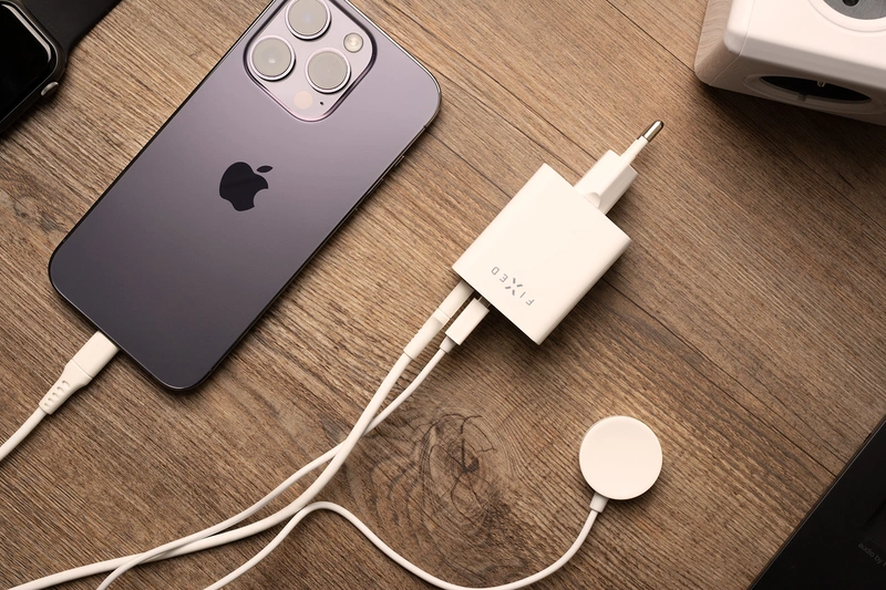 FIXED Super Hurtig Mini Hjemmeoplader 45W USB-C PD+USB-A - 8014999