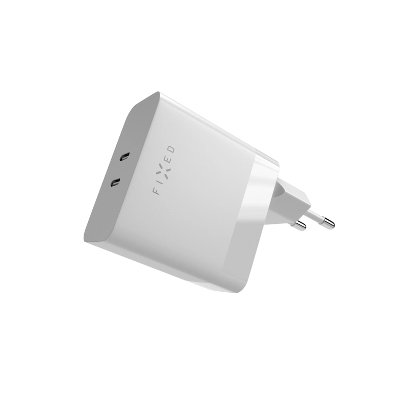 FIXED Super Hurtig Hjemmeoplader 65W 2xUSB-C PD 3.0 Hvid - 8015001