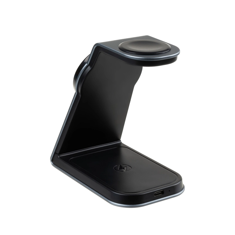 FIXED 3in1 Mag Aluminium trådløs opladningsstation Sort - 8015423