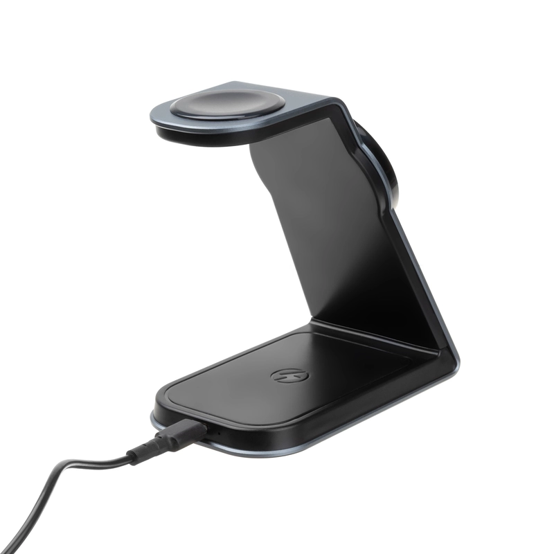 FIXED 3in1 Mag Aluminium trådløs opladningsstation Sort - 8015423