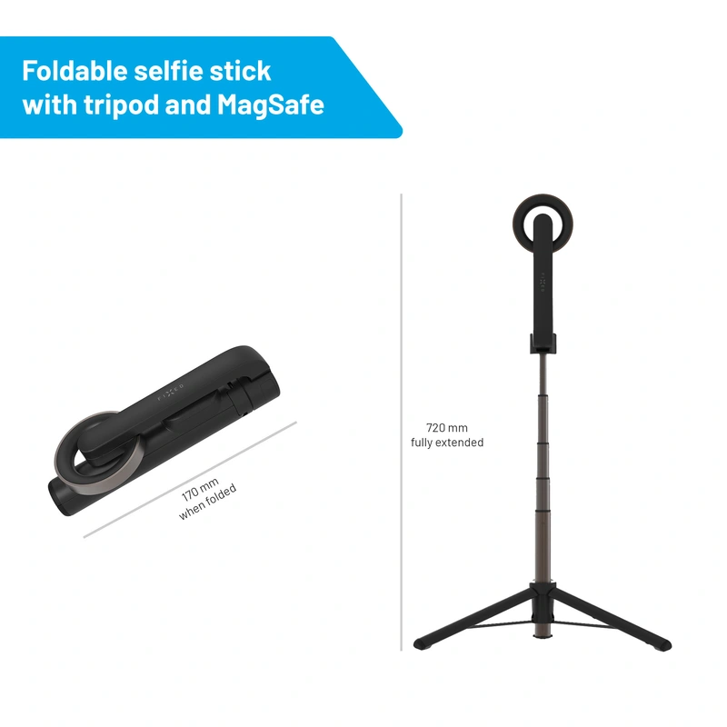 FIXED MagSnap Selfie Stick med stativfunktion Sort - 8015765
