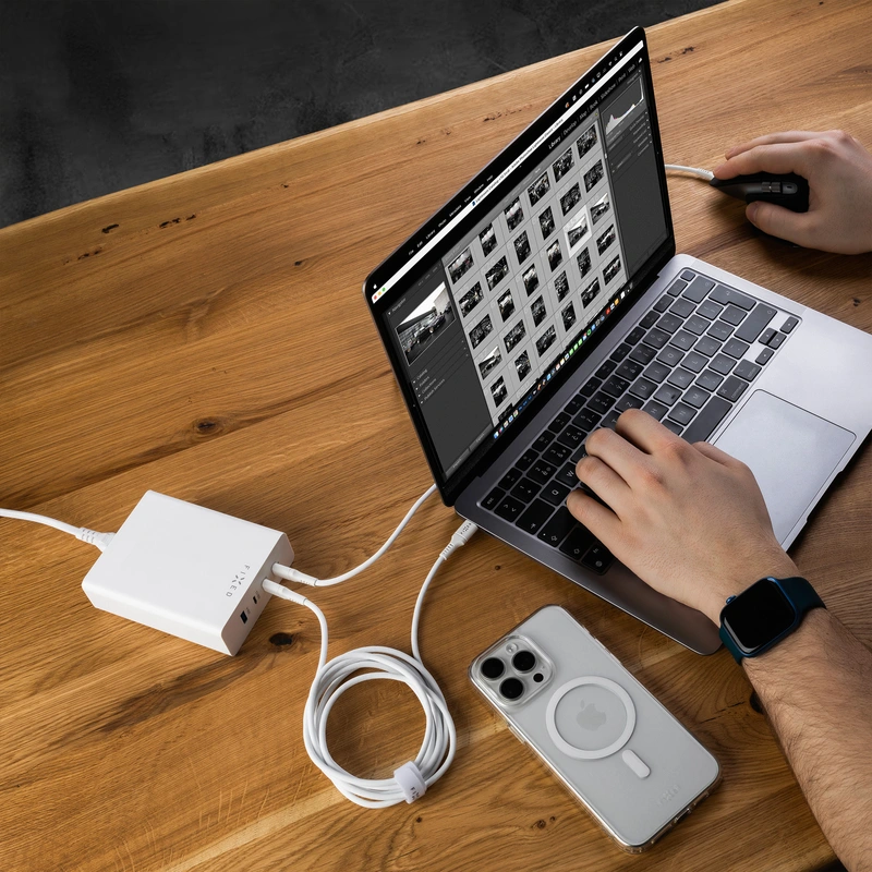 FIXED Super Hurtig GaN Bordoplader 200W 3xUSB-C/USB-A - 8016119