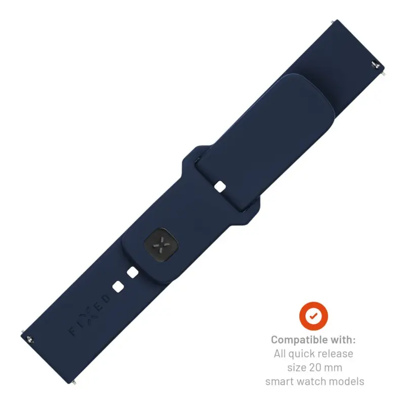 FIXED Silikone rem til Smartwatch Universal 20 mm Blå - 8016123