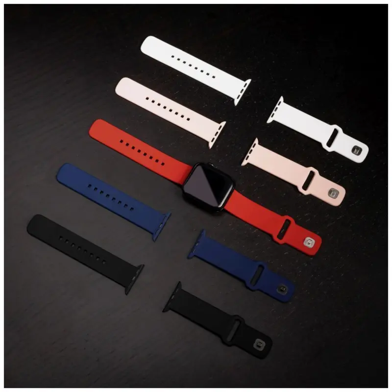 FIXED Silikone rem SET til Apple Watch 42/44/45mm Sort - 8016132