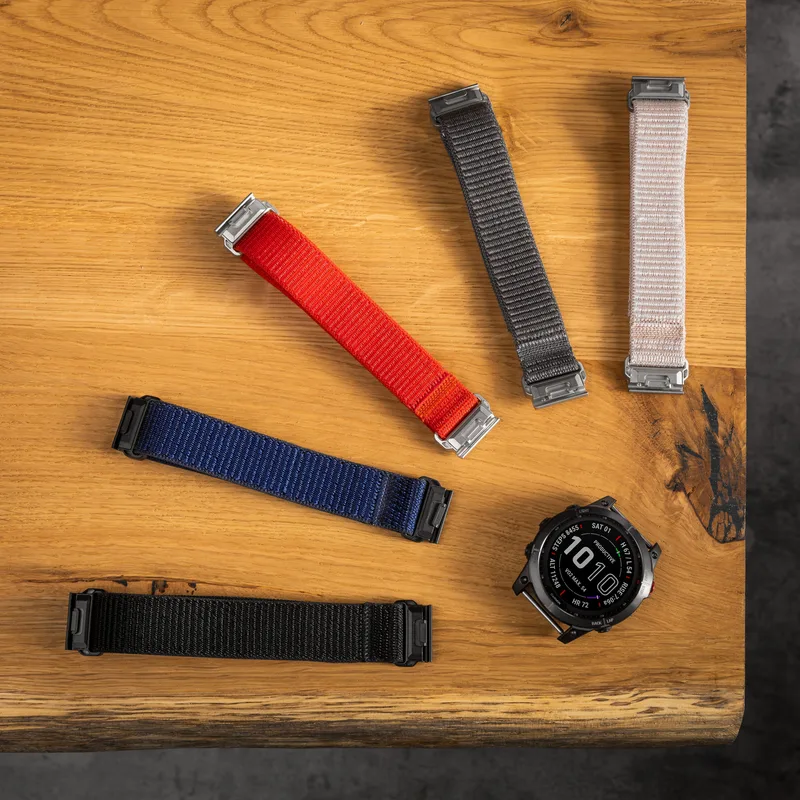 FIXED Nylon rem til Garmin QuickFit 22 mm Mørkegrå - 8016180