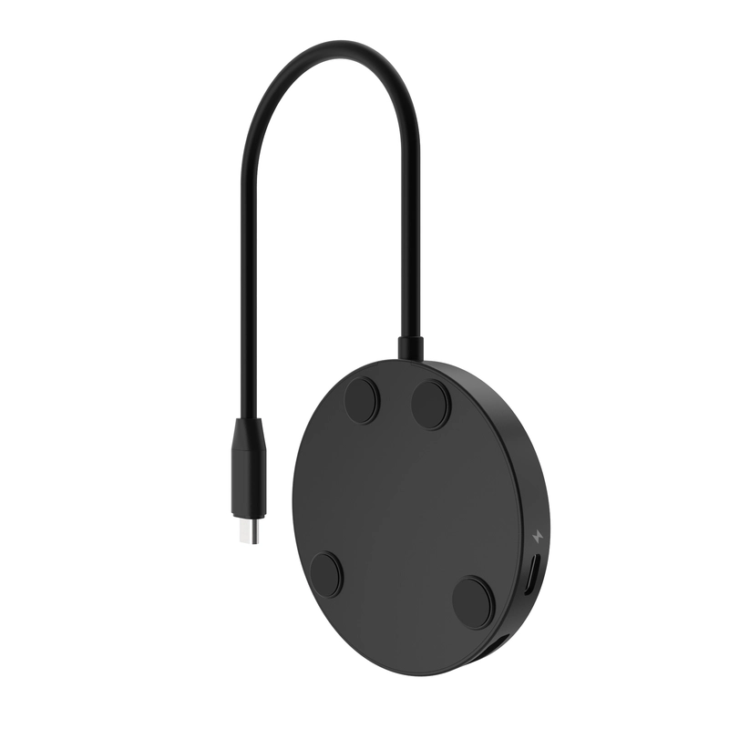 FIXED MagHub 7 i 1 USB-C HUB 4K & trådløs opladning Sort - 8016457