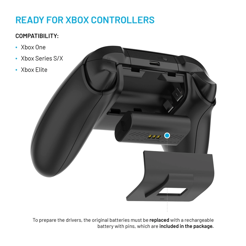 FIXED Dock til Xbox One/S/X/Elite controllere Sort - 8016547