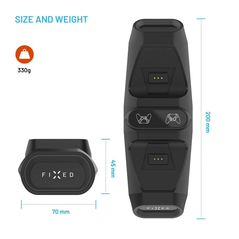 FIXED Dock til Xbox One/S/X/Elite controllere Sort - 8016547