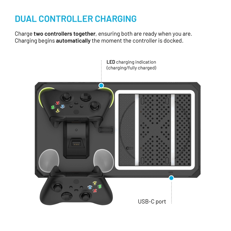 Fixed Dockingstation til Xbox Series S/X Sort - 8016549