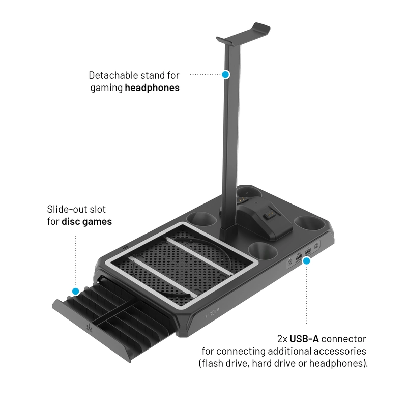 Fixed Dockingstation til Xbox Series S/X Sort - 8016549