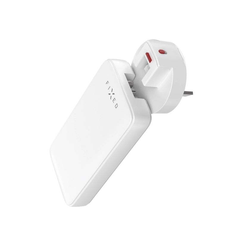 FIXED Slank rejseoplader 2x USB-C 45W EU/UK/USA/AUS Hvid - 8016583
