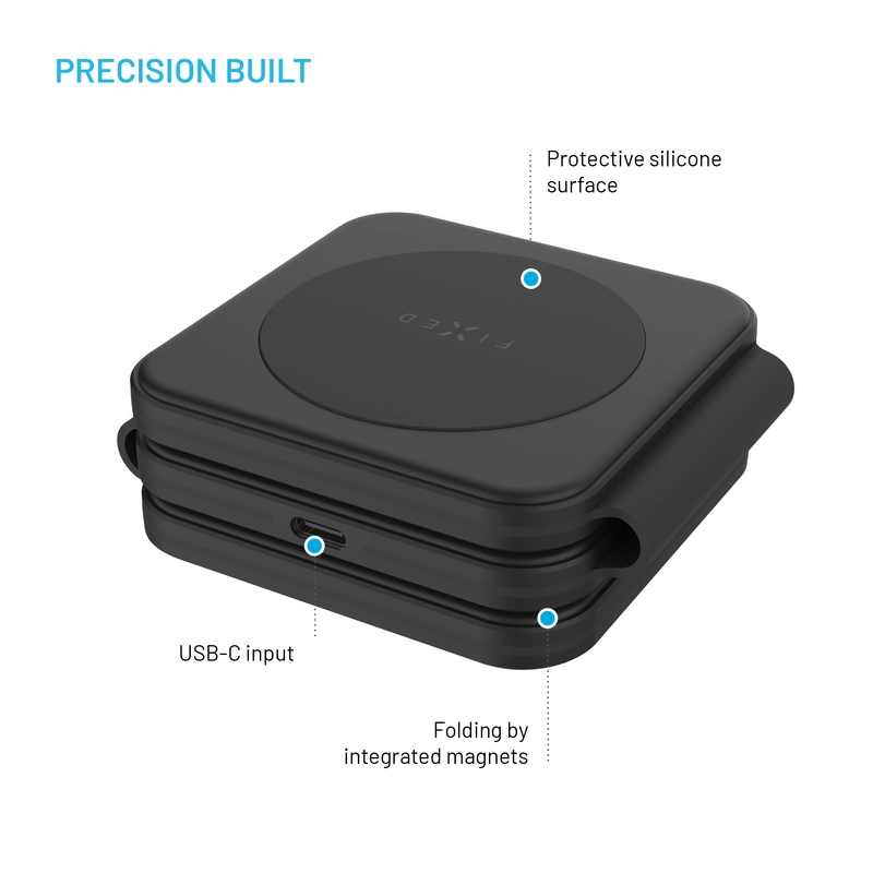 FIXED Flex Samsung 3i1 Vikbar trådløs oplader Sort - 8016793