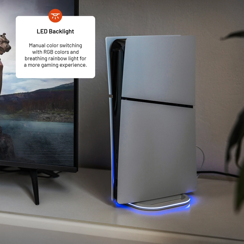 Fixed LED multi lys Stander til PS5/PS5 Slim Hvid - 8017008