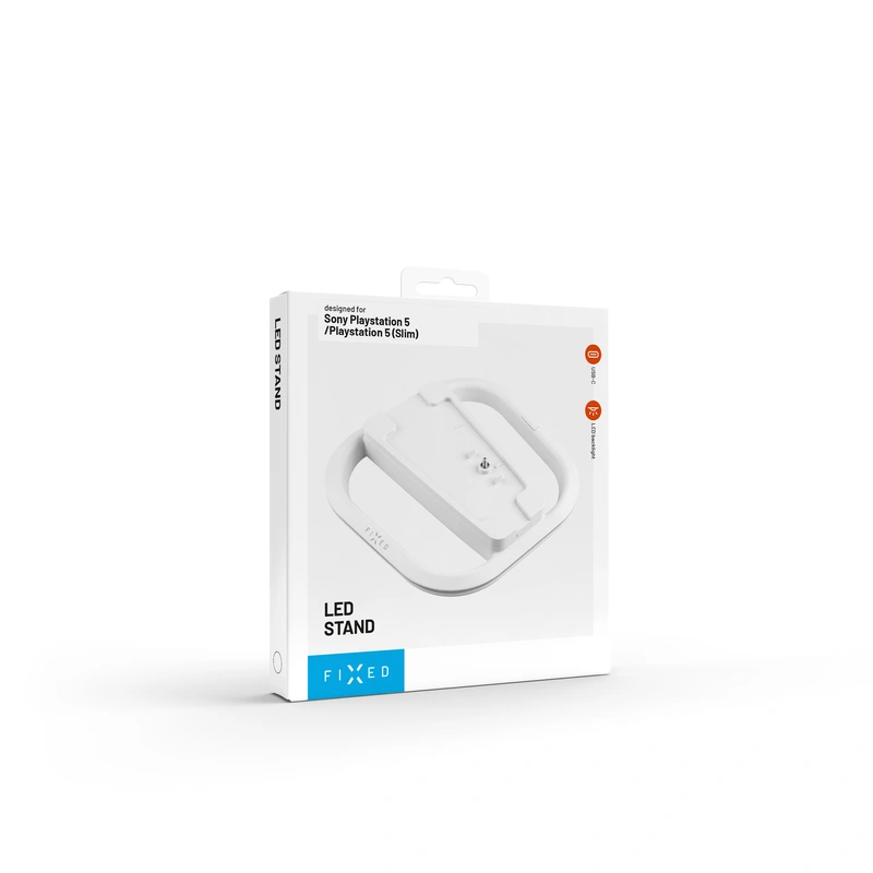Fixed LED multi lys Stander til PS5/PS5 Slim Hvid - 8017008