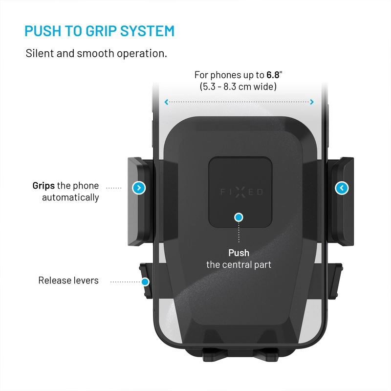 FIXED Iconiq XXL Telefonholder Forrude/Dashboard Sort - 8017366