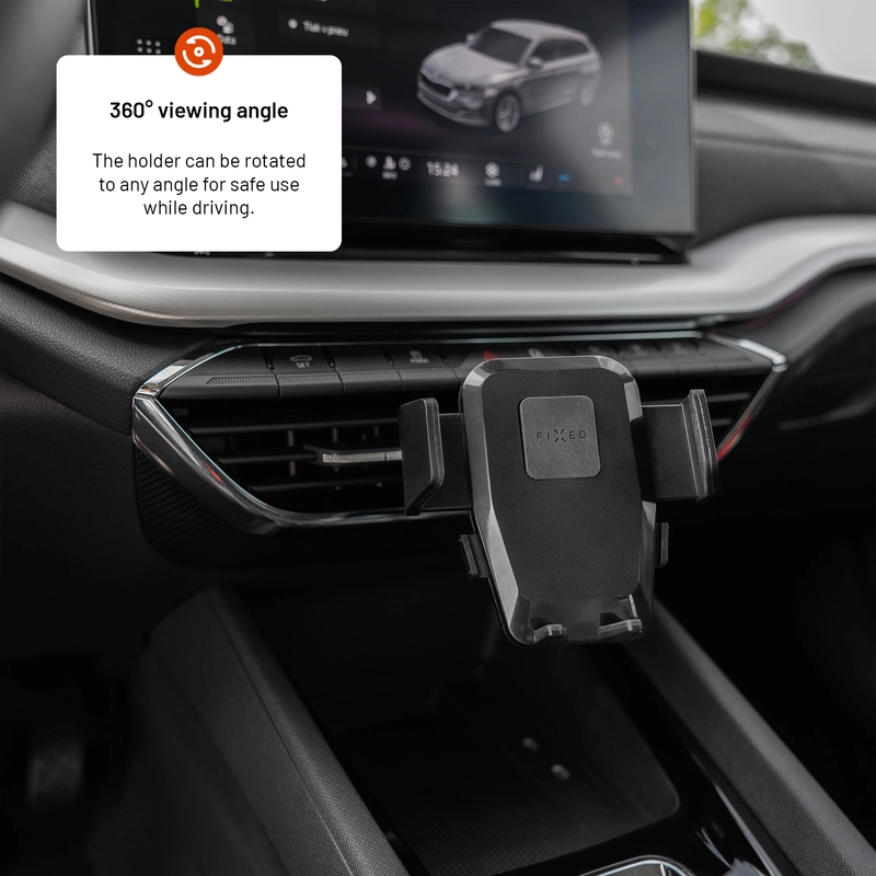 FIXED Iconiq Telefonholder til ventilationsgaller Sort - 8017371