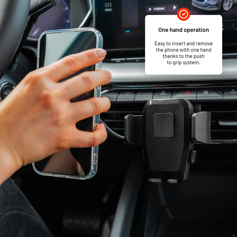 FIXED Iconiq Telefonholder til ventilationsgaller Sort - 8017371