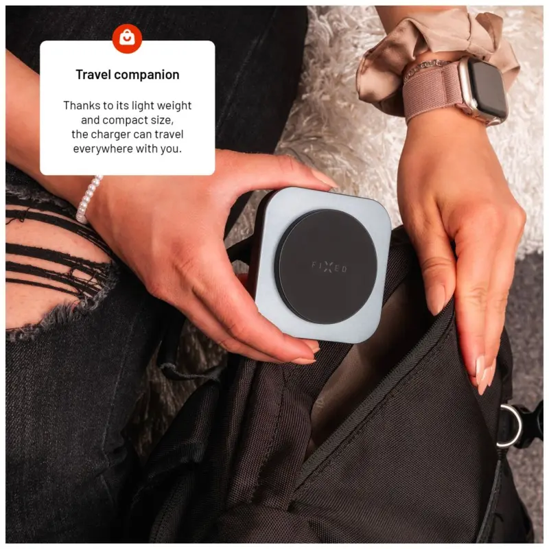 FIXED MagFlex Alu 3i1 Vikbar trådløs oplader stativ - 8017373