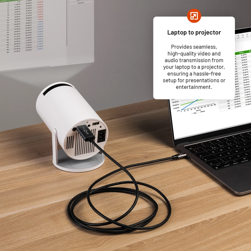 FIXED USB-C / HDMI 4K/60Hz USB 3.1 Gen2 kabel 2m Sort - 8017462