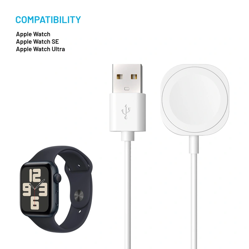 FIXED USB-A Ladekabel til Apple Watch Hvid - 8017553
