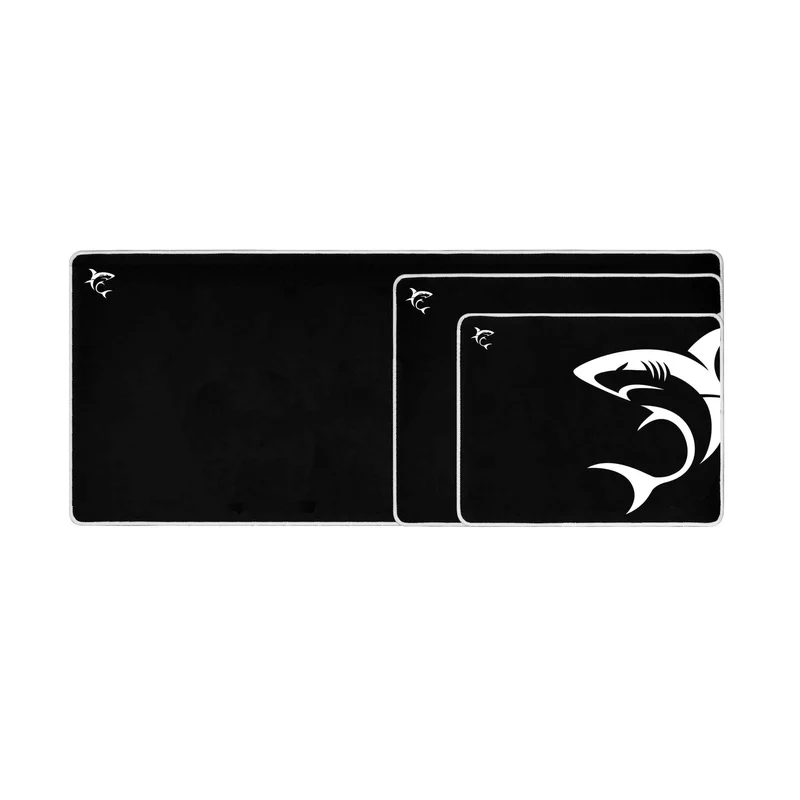 White Shark SHARK L Gaming Musemåtte 400x300mm Sort/Hvid - 2053976