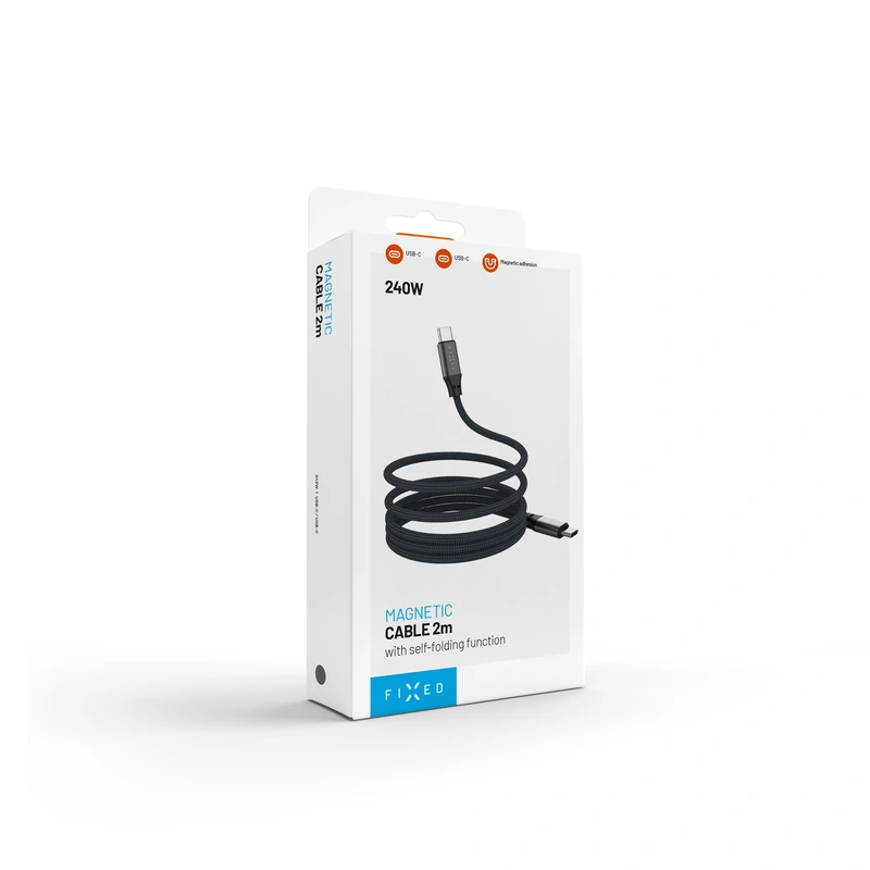 FIXED MAGNETIC 240W USB-C/C kabel 2m Sort - 8017610