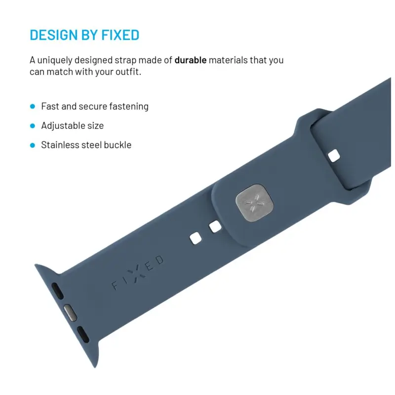 FIXED Sporty Silikone rem SET til Apple Watch 38/40/41mm Grøn-blå - 8017702