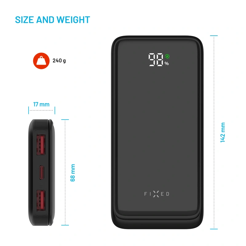 FIXED Zen2 10 USB-C PD 20W Power Bank 10.000 mAh Sort - 8017796