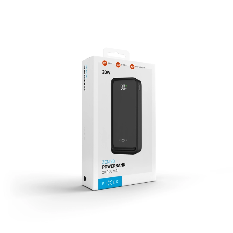 FIXED Zen2 20 USB-C PD 20W Power Bank 20.000 mAh Sort - 8017797