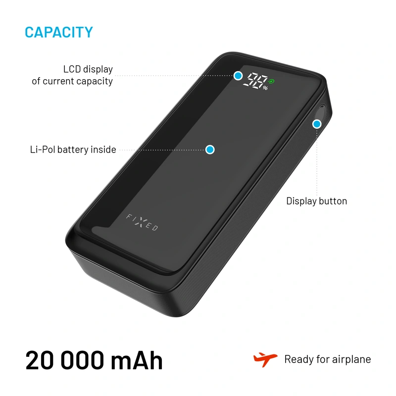 FIXED Zen2 20 USB-C PD 20W Power Bank 20.000 mAh Sort - 8017797