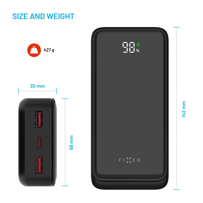 FIXED Zen2 20 USB-C PD 20W Power Bank 20.000 mAh Sort - 8017797
