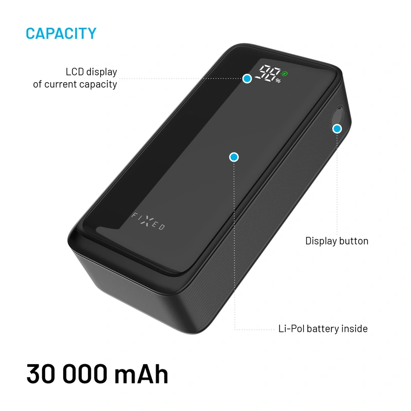 FIXED Zen2 30 USB-C PD 20W Power Bank 30.000 mAh Sort - 8017798