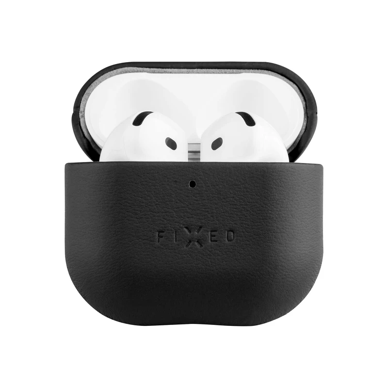 FIXED Ægte læder etui til Airpods 4/4 ANC Sort - 8017975