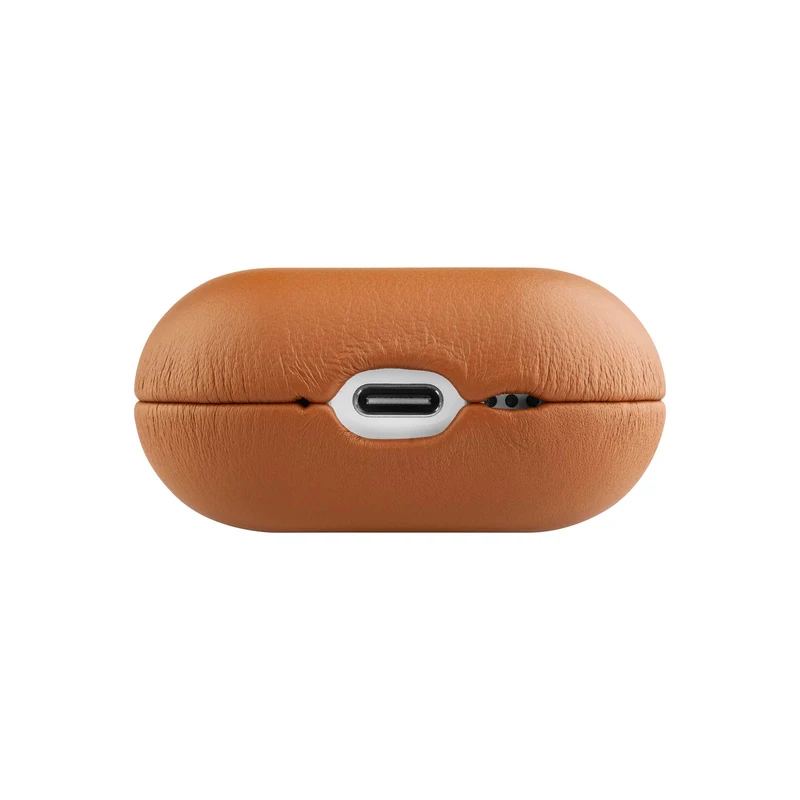 FIXED Ægte læder etui til Airpods 4/4 ANC Brun - 8017976