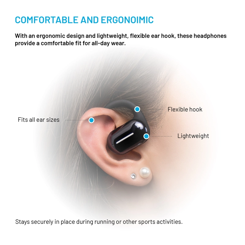 FIXED Nods trådløst headset IPX5 BT5.3 sort - 8017977
