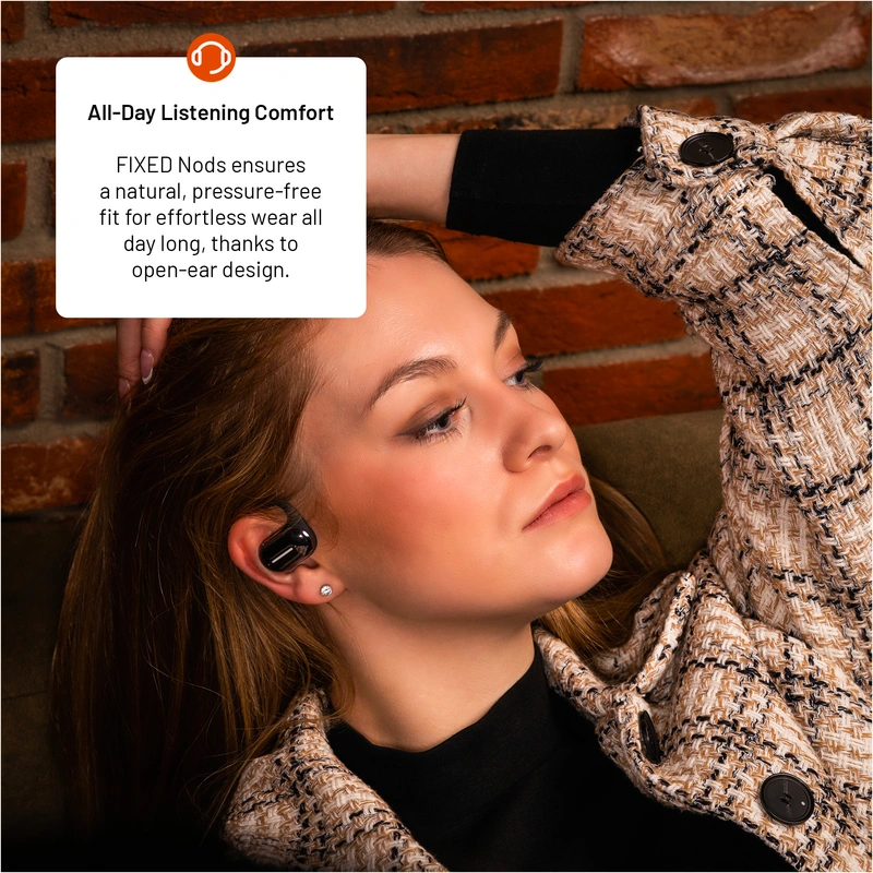 FIXED Nods trådløst headset IPX5 BT5.3 sort - 8017977