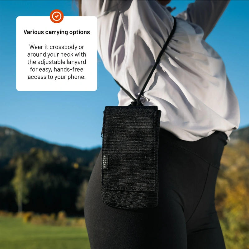 FIXED Skuldertaske med lomme til telefoner op til 7