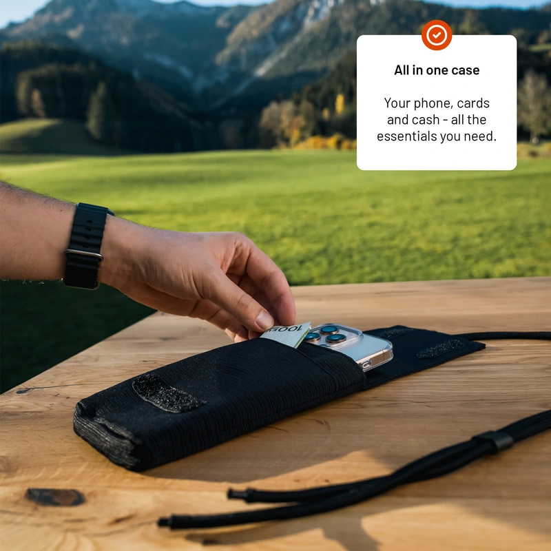 FIXED Skuldertaske med lomme til telefoner op til 7