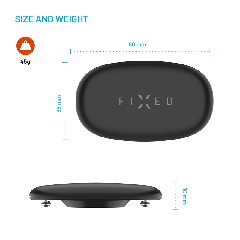 FIXED PULSE DUAL Pulsmåler med brystbælte (HR+HRV) Sort - 8018042
