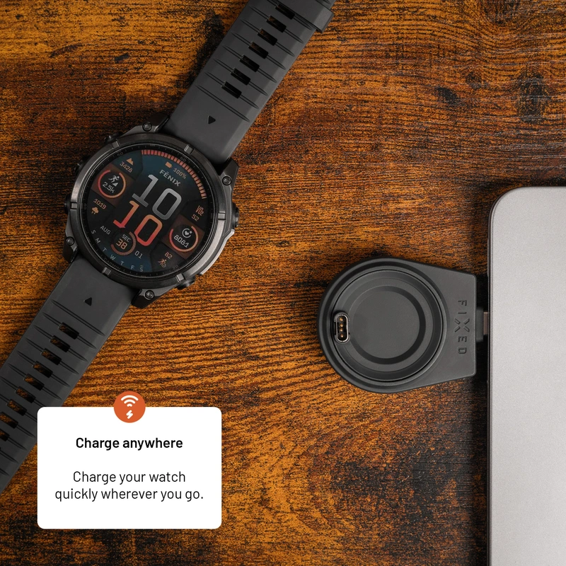 FIXED Trådløs USB-C oplader til Garmin Watch Sort - 8018108